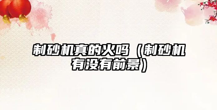 制砂機(jī)真的火嗎（制砂機(jī)有沒(méi)有前景）