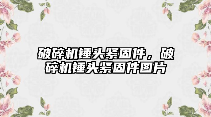 破碎機錘頭緊固件，破碎機錘頭緊固件圖片